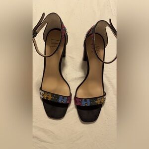 women’s sparkly puzzle 3 inch heals